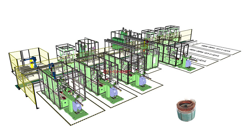 你并不知道的新能源扁線定子生產(chǎn)線信息--為你節(jié)省時間！