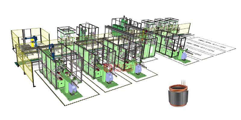 扁線(xiàn)電機(jī)生產(chǎn)線(xiàn)