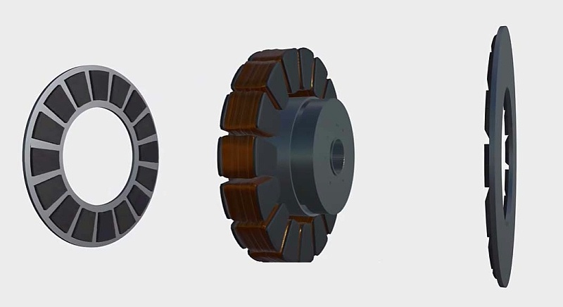 軸向磁通電機扁平結構