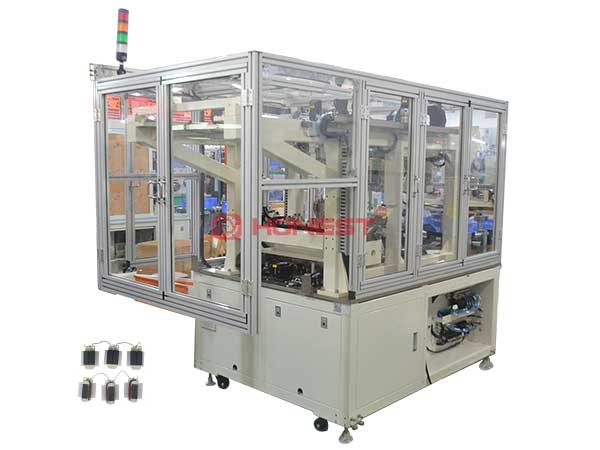 三工位分塊定子繞線機-空調壓縮機定子自動繞線機-合利士智能裝備